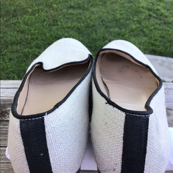 J. Crew White Fabric Flats Size 101/2 - Picture 8 of 10